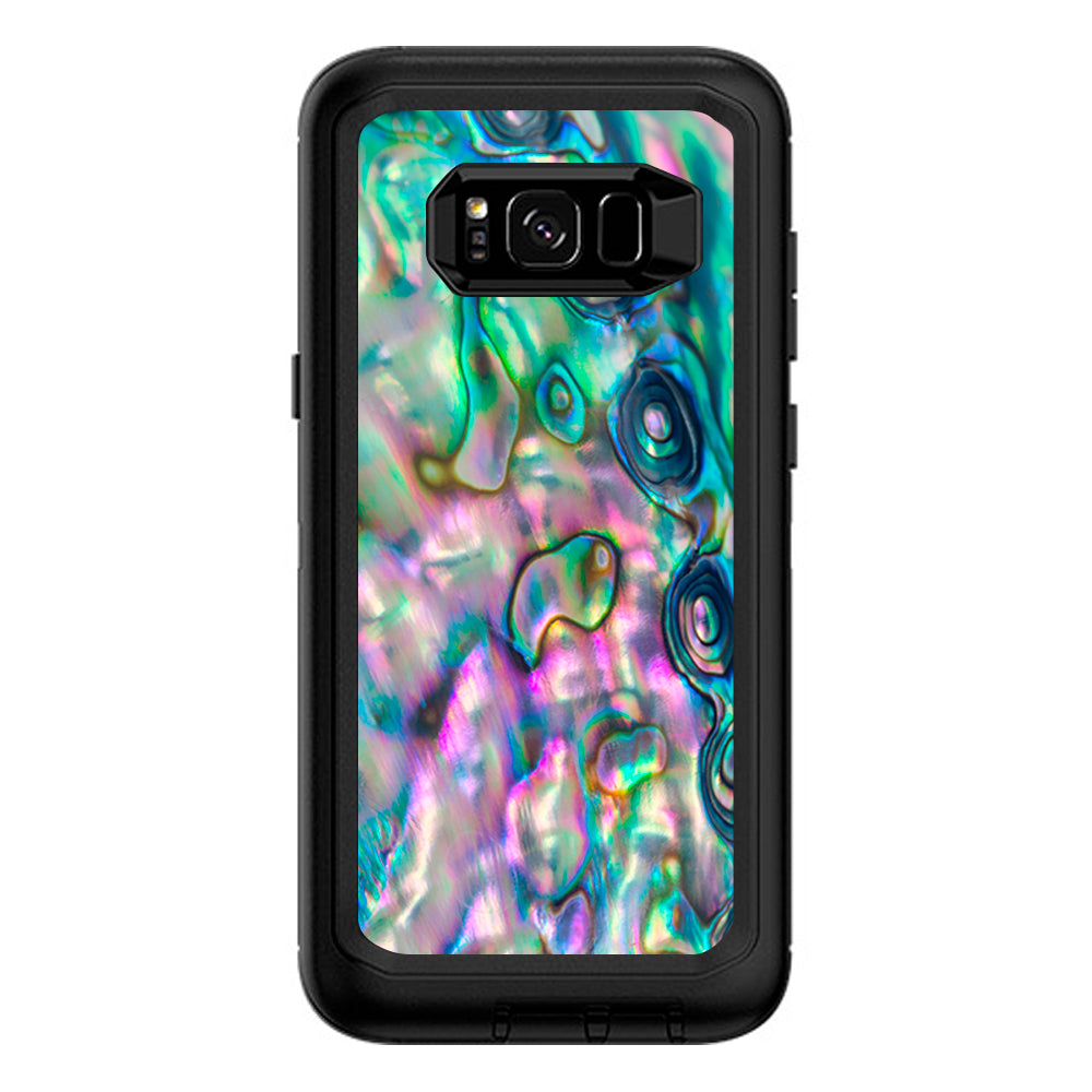  Abalone Shell Pink Green Blue Opal Otterbox Defender Samsung Galaxy S8 Plus Skin