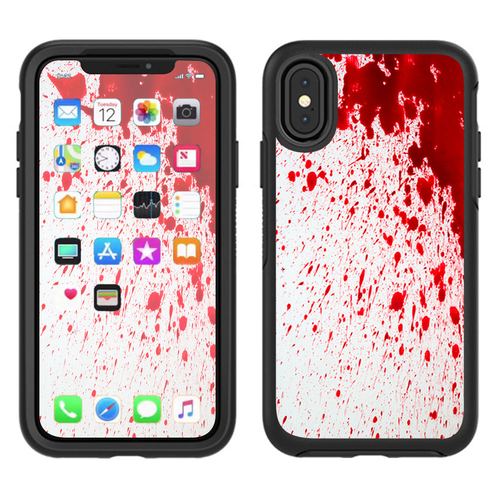  Blood Splatter Dexter Otterbox Defender Apple iPhone X Skin