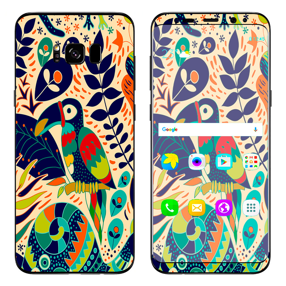  Pop Art Toucan Color Tropical Design Samsung Galaxy S8 Skin