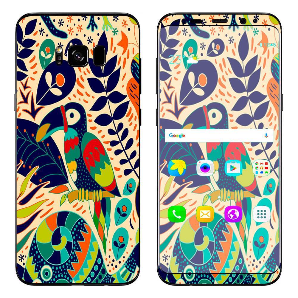  Pop Art Toucan Color Tropical Design Samsung Galaxy S8 Plus Skin