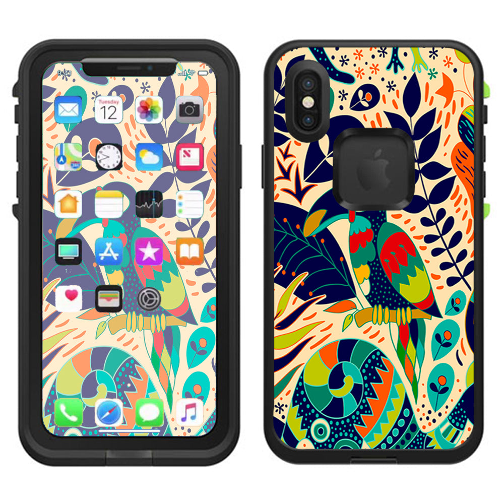  Pop Art Toucan Color Tropical Design Lifeproof Fre Case iPhone X Skin