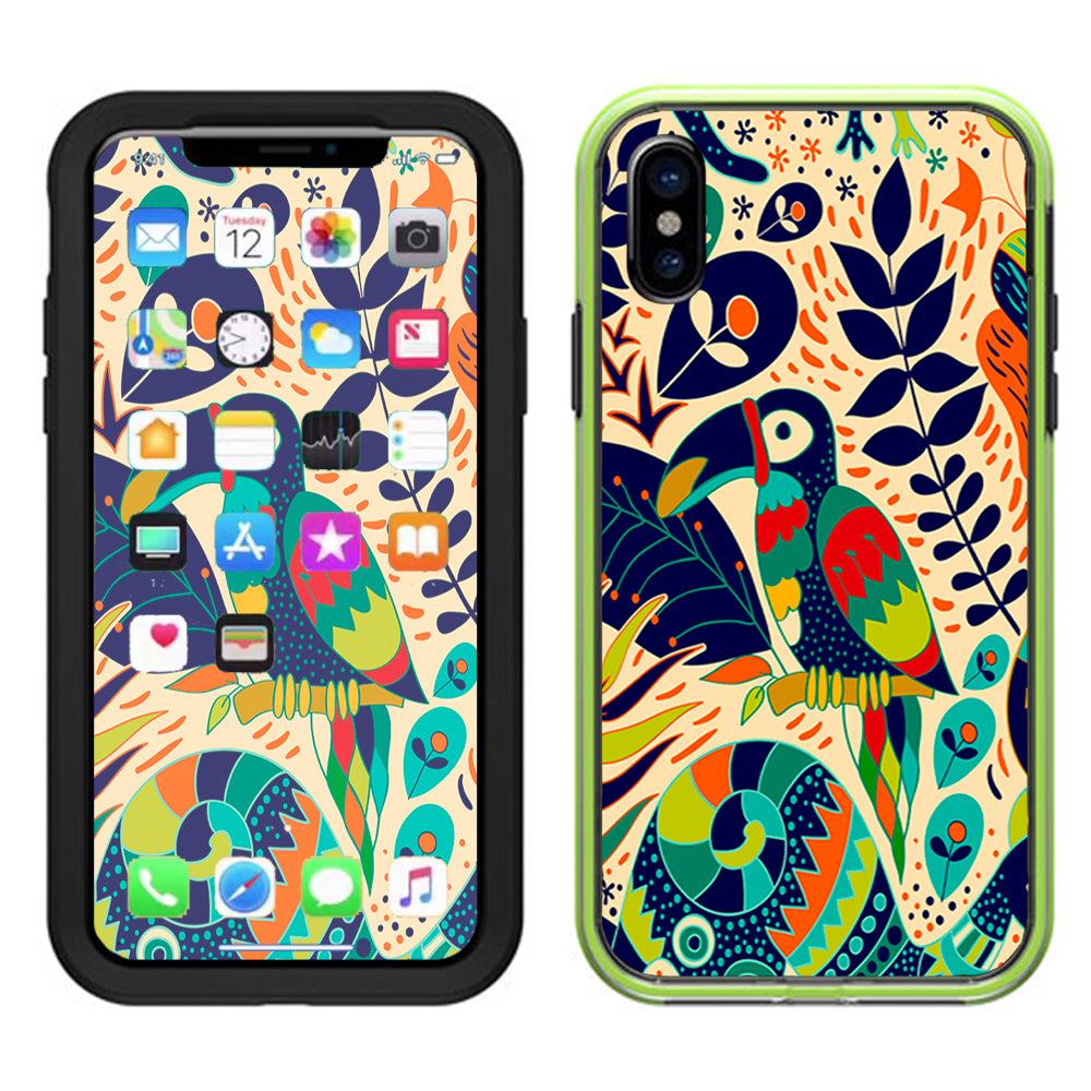  Pop Art Toucan Color Tropical Design Lifeproof Slam Case iPhone X Skin