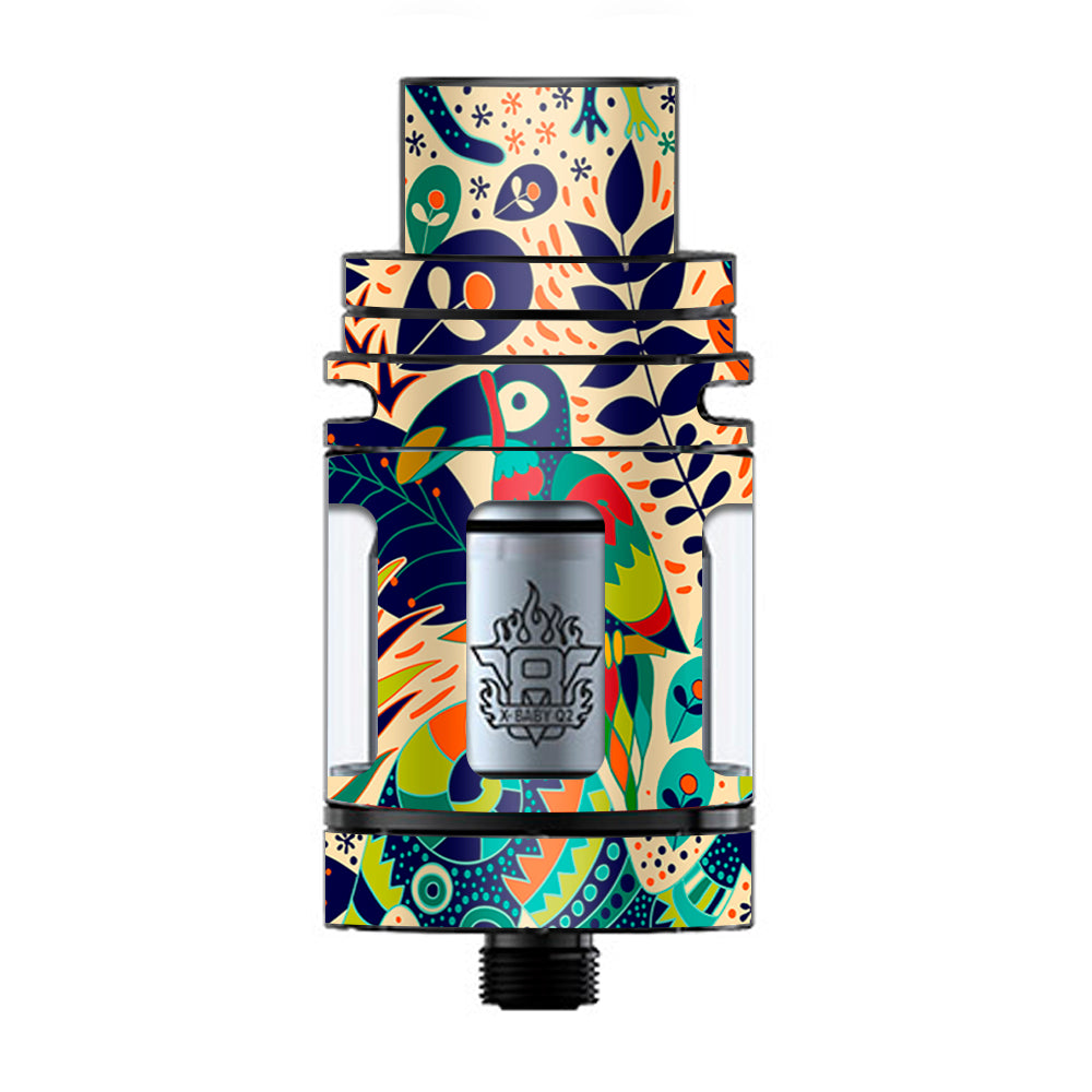 Pop Art Toucan Color Tropical Design TFV8 X-baby Tank Smok Skin