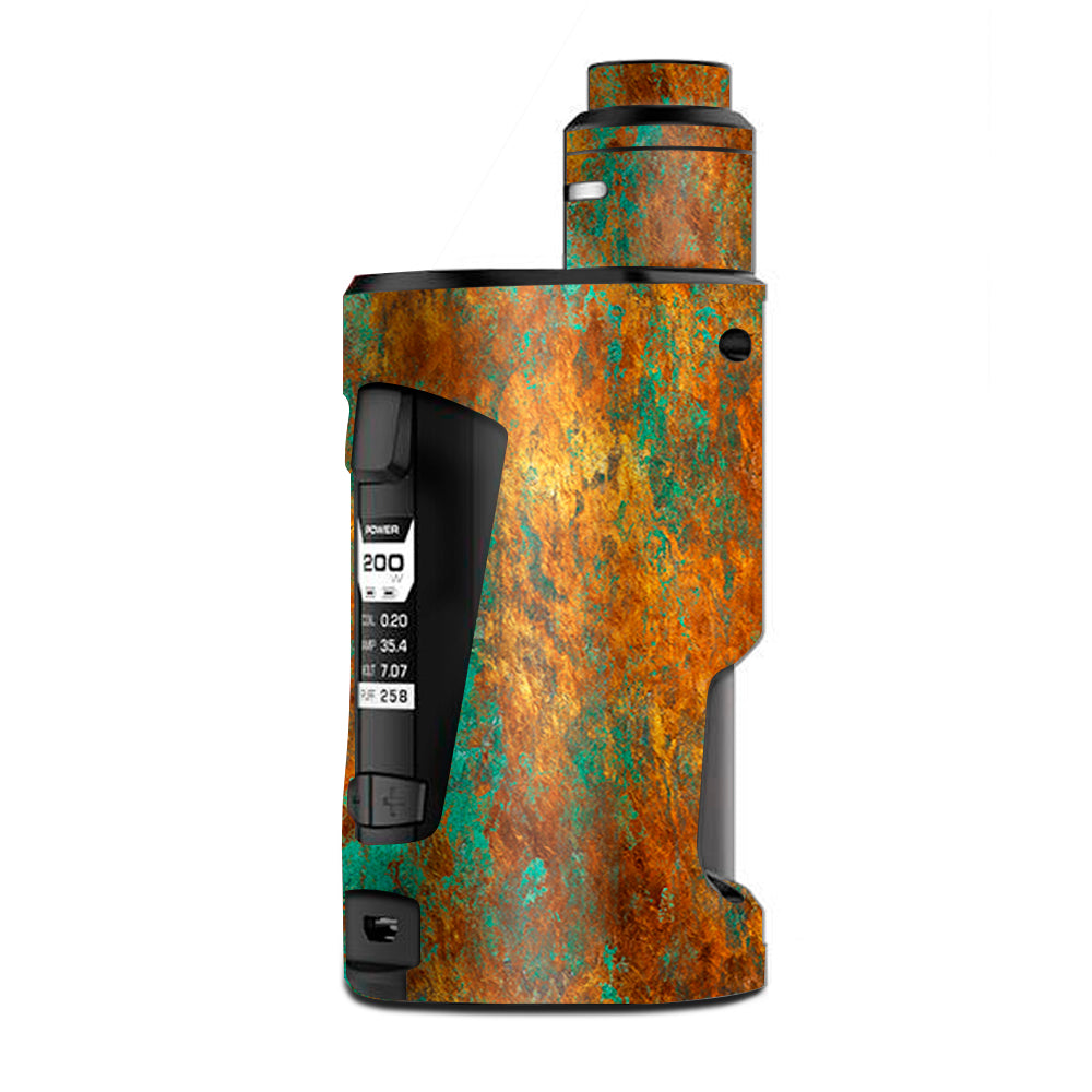  Copper Patina Metal Panel G Box Squonk Geek Vape Skin