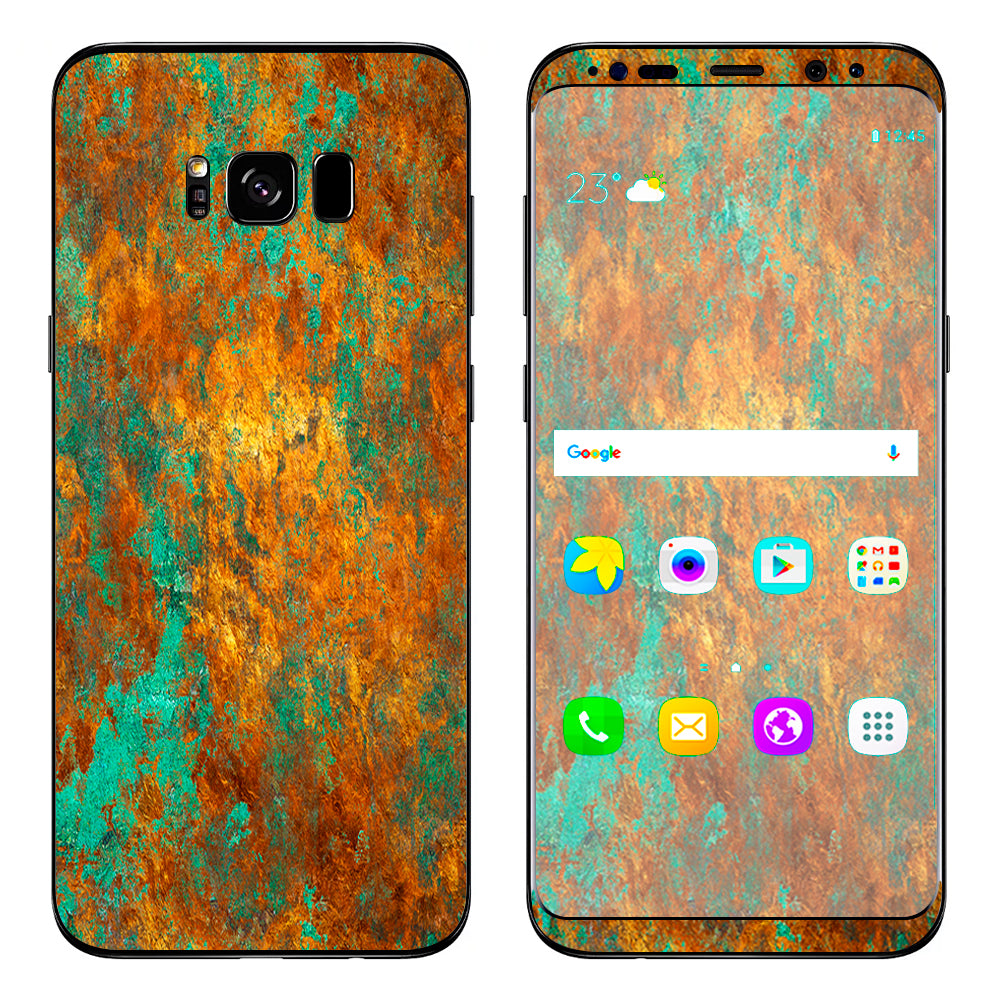 Copper Patina Metal Panel Samsung Galaxy S8 Skin