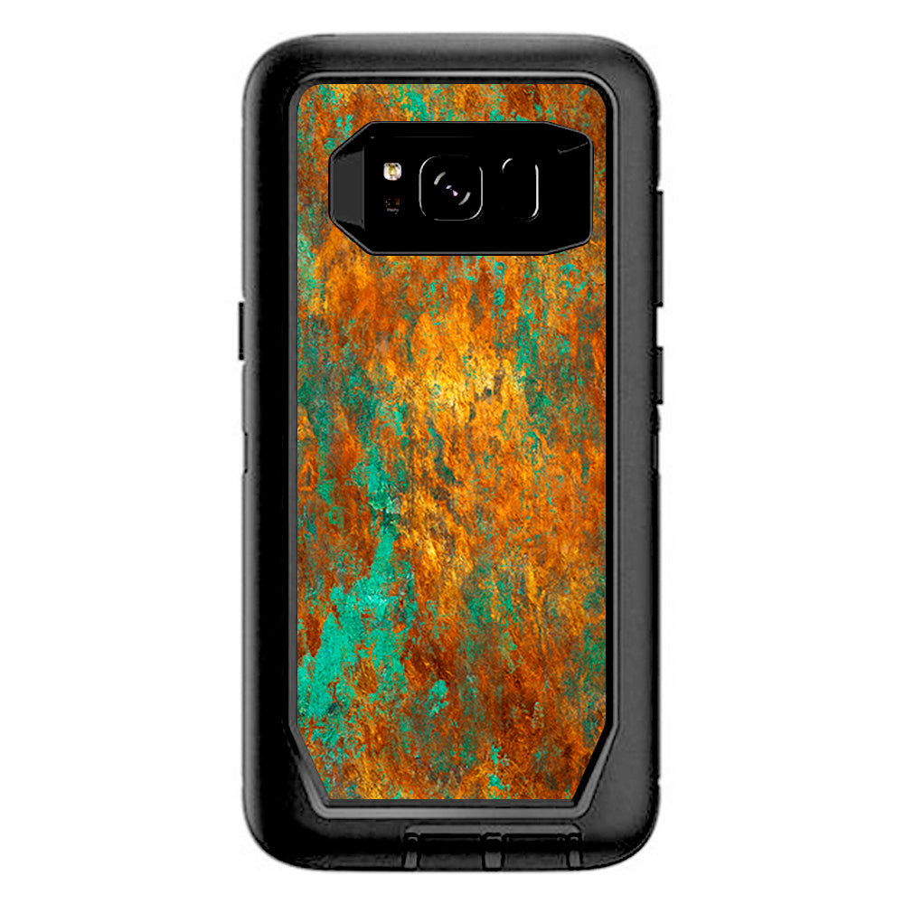  Copper Patina Metal Panel Otterbox Defender Samsung Galaxy S8 Skin