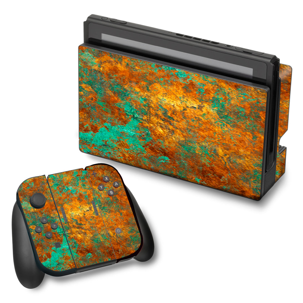  Copper Patina Metal Panel Nintendo Switch Skin