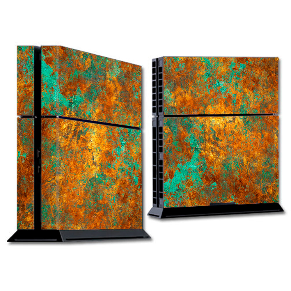  Copper Patina Metal Panel Sony Playstation PS4 Skin