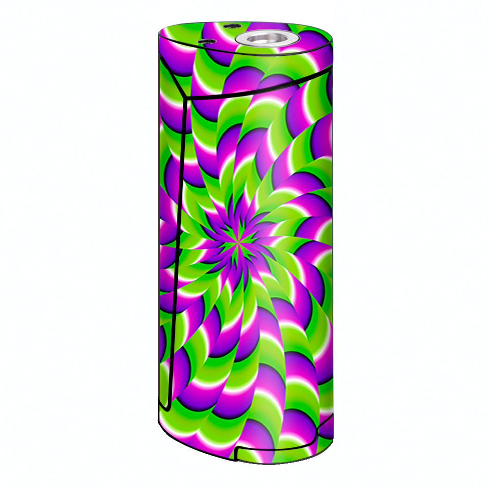  Purple Green Hippy Trippy Psychedelic Motion Swirl Smok Priv V8 Skin
