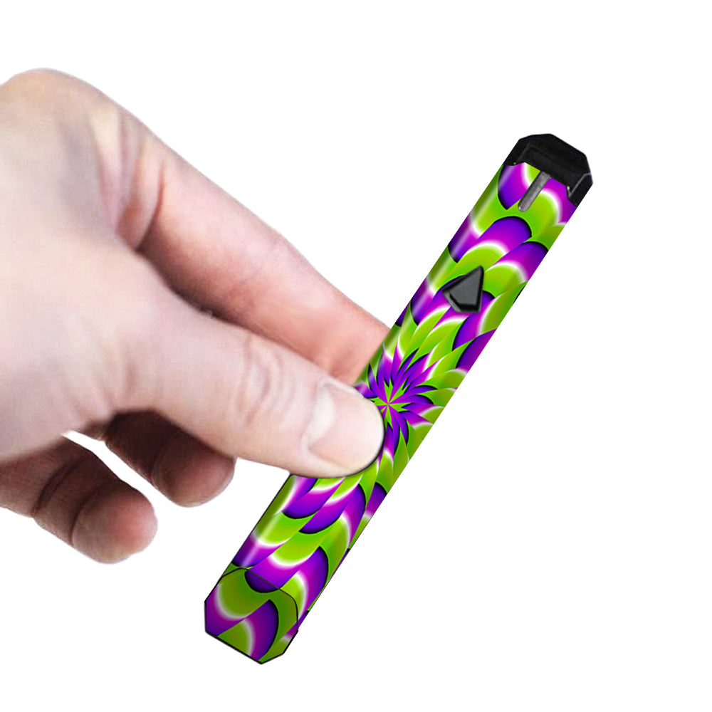  Purple Green Hippy Trippy Psychedelic Motion Swirl Limitless Pulse Ply Rock Skin