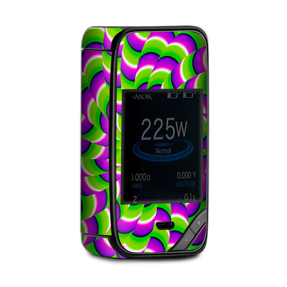  Purple Green Hippy Trippy Psychedelic Motion Swirl X-Priv Smok Skin