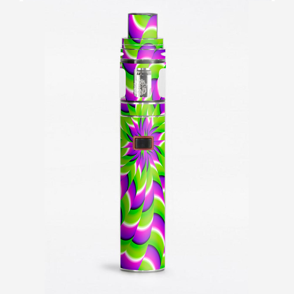  Purple Green Hippy Trippy Psychedelic Motion Swirl Smok Stick X8 Skin