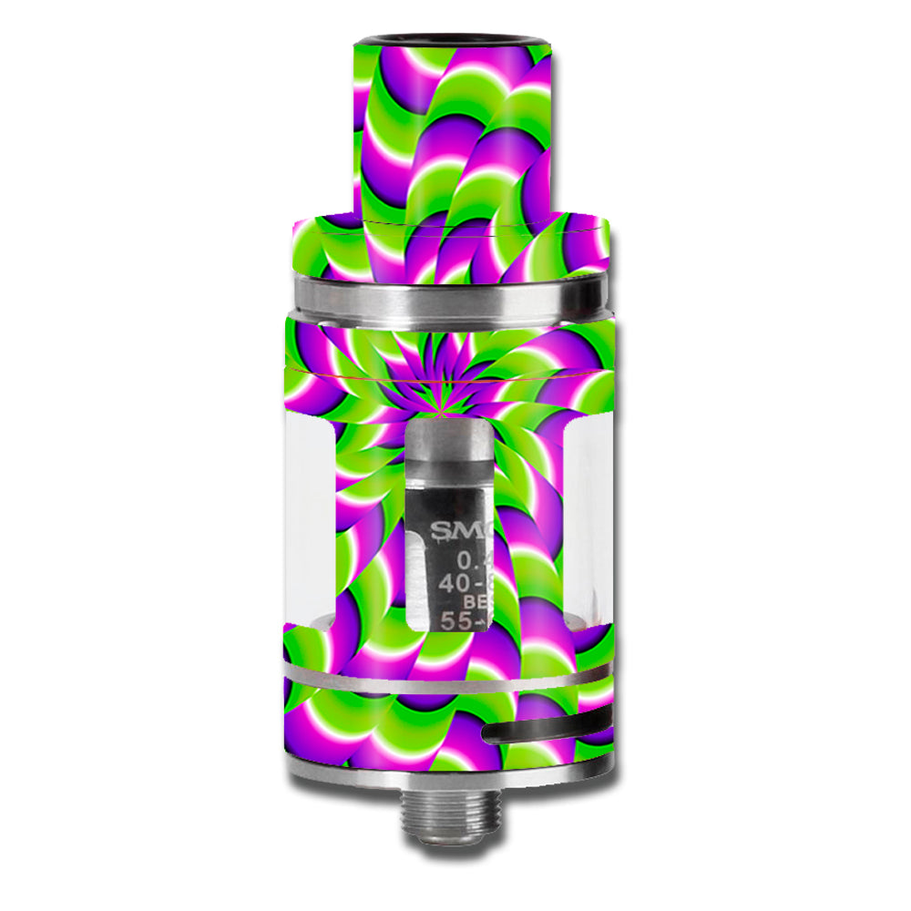  Purple Green Hippy Trippy Psychedelic Motion Swirl Smok TFV8 Micro Baby Beast  Skin