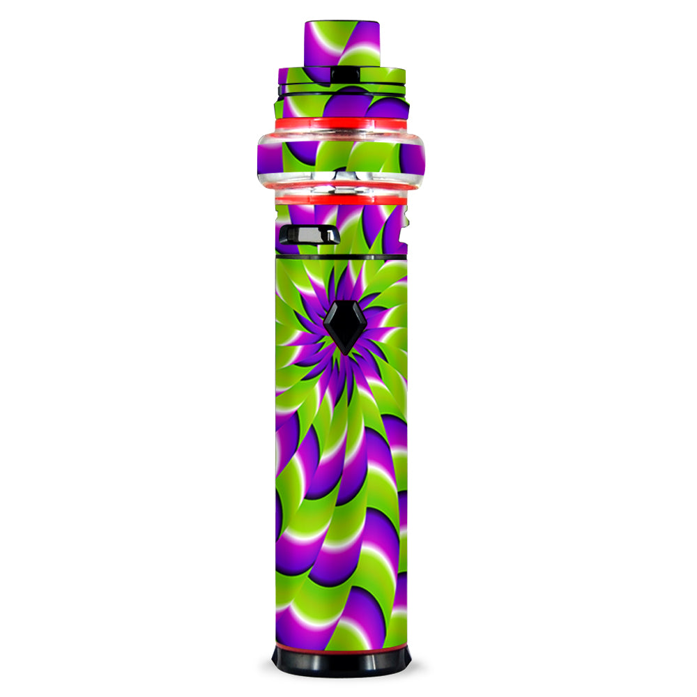  Purple Green Hippy Trippy Psychedelic Motion Swirl Smok stick V9 Max Skin
