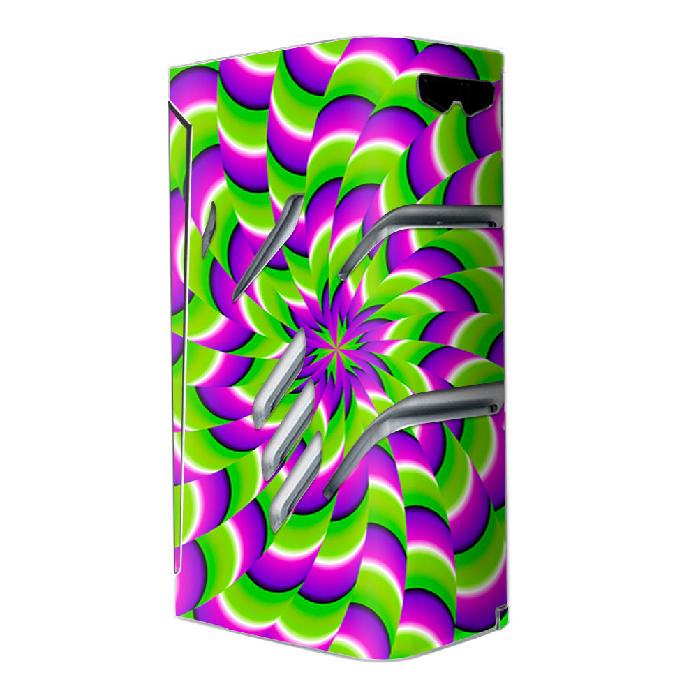  Purple Green Hippy Trippy Psychedelic Motion Swirl Smok T-Priv Skin