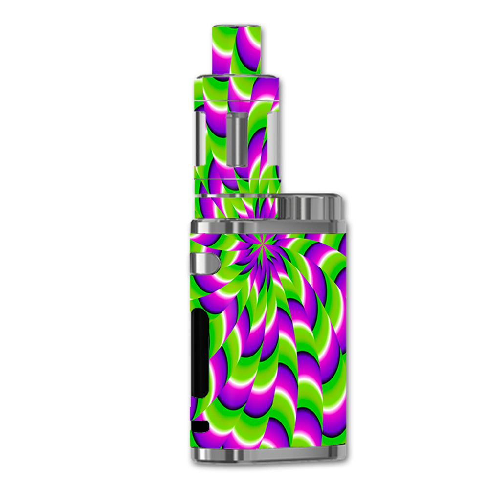  Purple Green Hippy Trippy Psychedelic Motion Swirl eLeaf iStick Pico 75w Skin