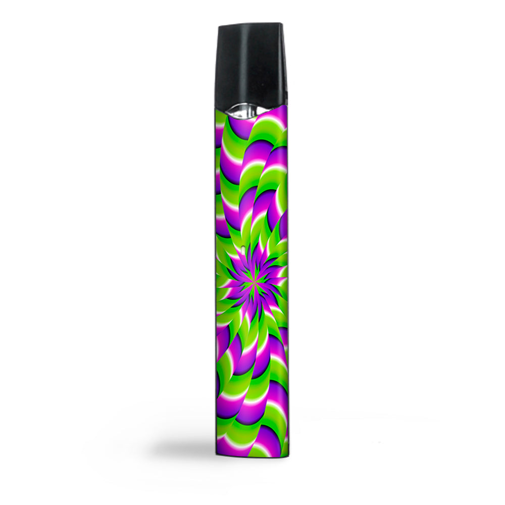  Purple Green Hippy Trippy Psychedelic Motion Swirl Smok Infinix Ultra Portable Skin