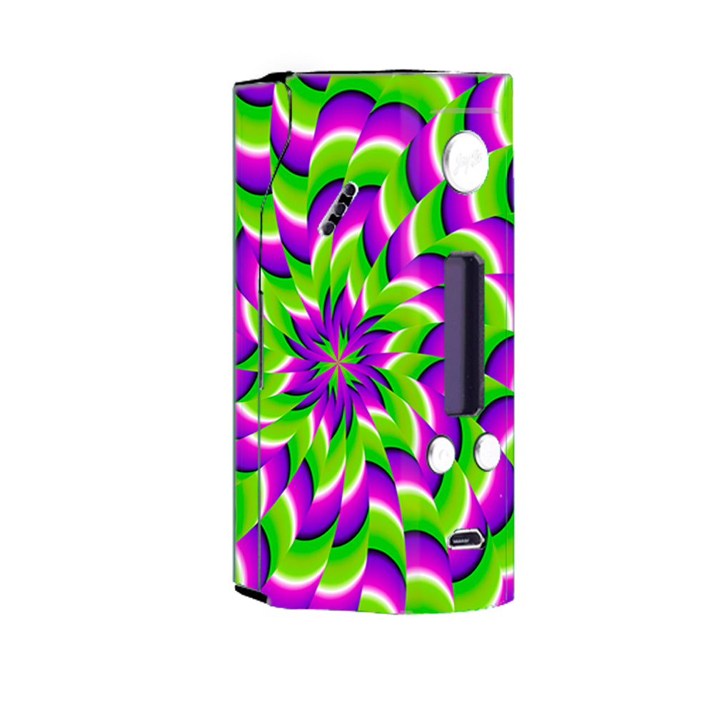  Purple Green Hippy Trippy Psychedelic Motion Swirl Wismec Reuleaux RX200 Skin