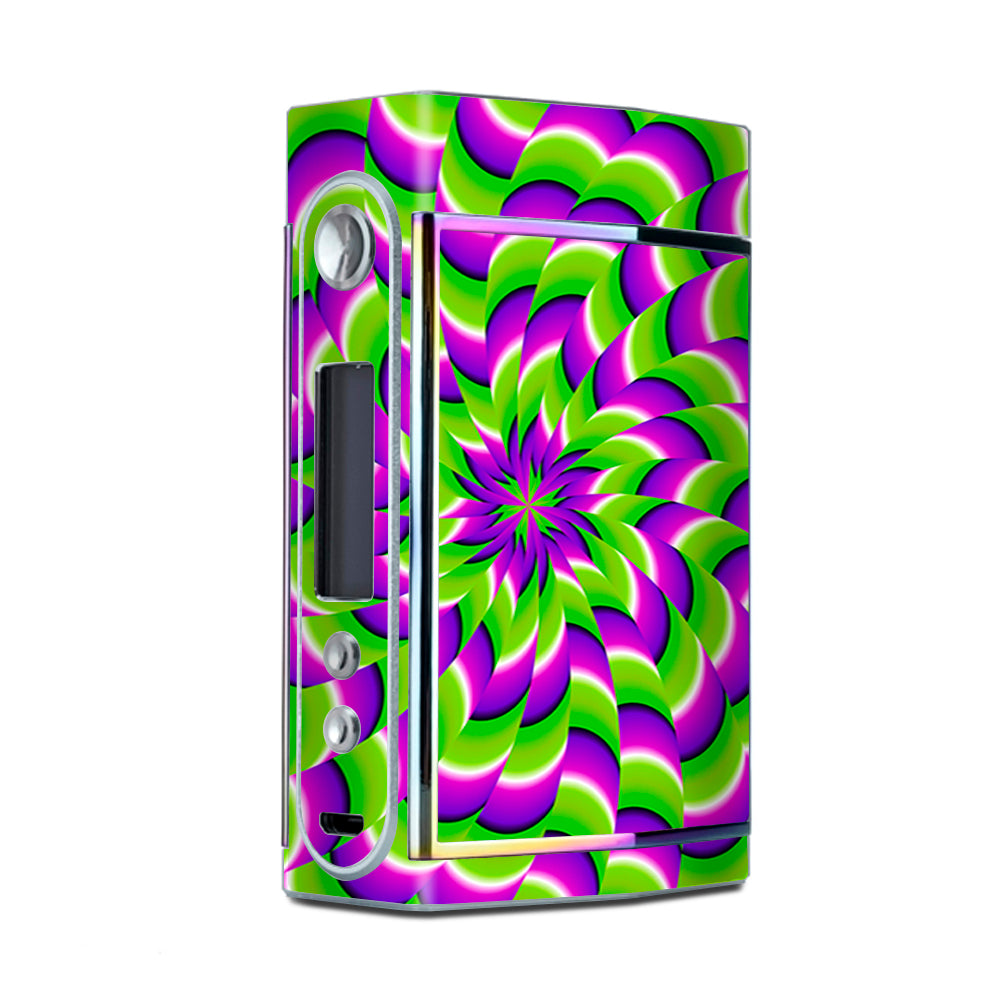  Purple Green Hippy Trippy Psychedelic Motion Swirl Too VooPoo Skin