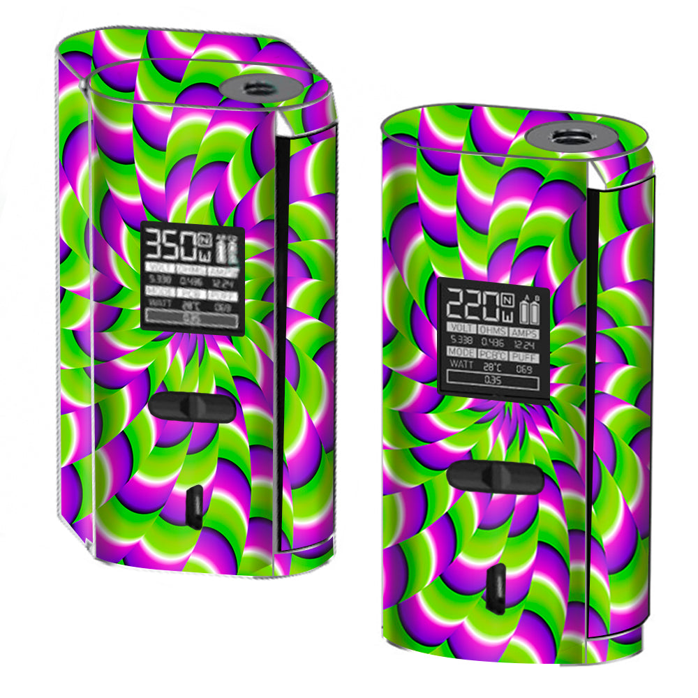  Purple Green Hippy Trippy Psychedelic Motion Swirl Smok GX2/4 Skin
