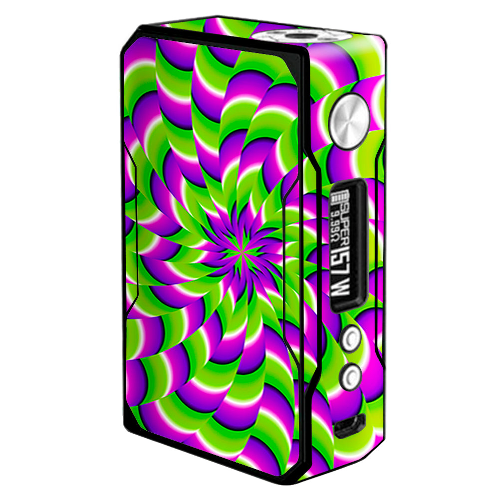  Purple Green Hippy Trippy Psychedelic Motion Swirl Voopoo Drag 157w Skin