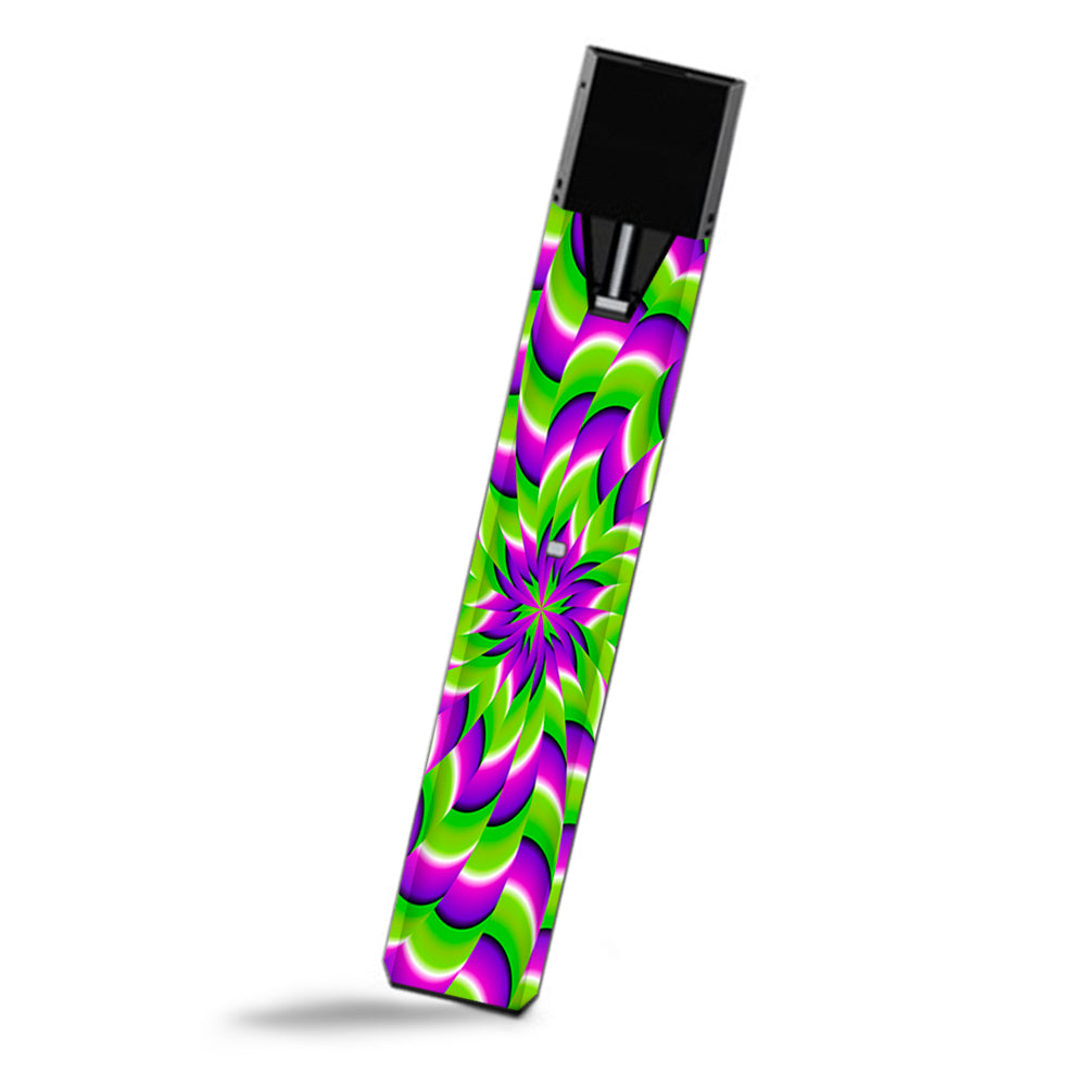  Purple Green Hippy Trippy Psychedelic Motion Swirl Smok Fit Ultra Portable Skin