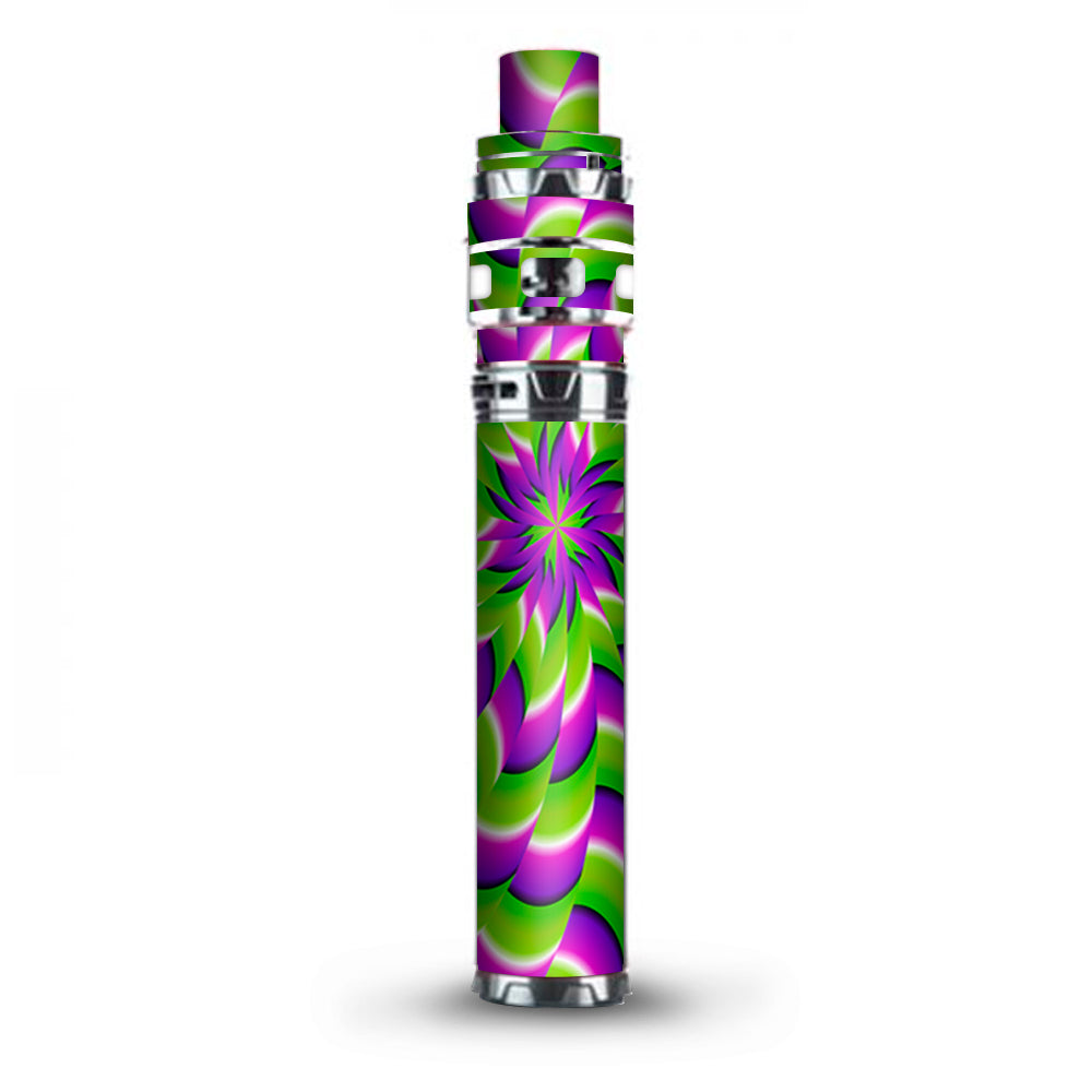  Purple Green Hippy Trippy Psychedelic Motion Swirl Stick Prince TFV12 Smok Skin