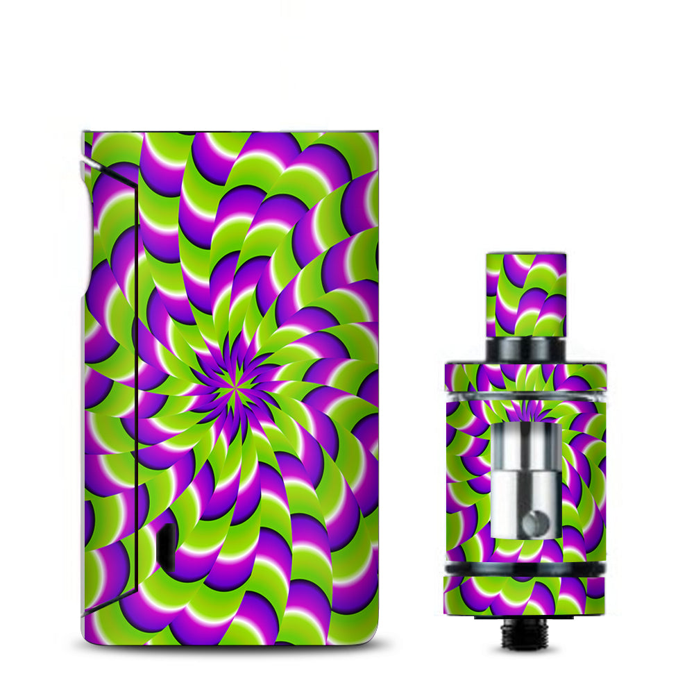  Purple Green Hippy Trippy Psychedelic Motion Swirl Vaporesso Drizzle Fit Skin