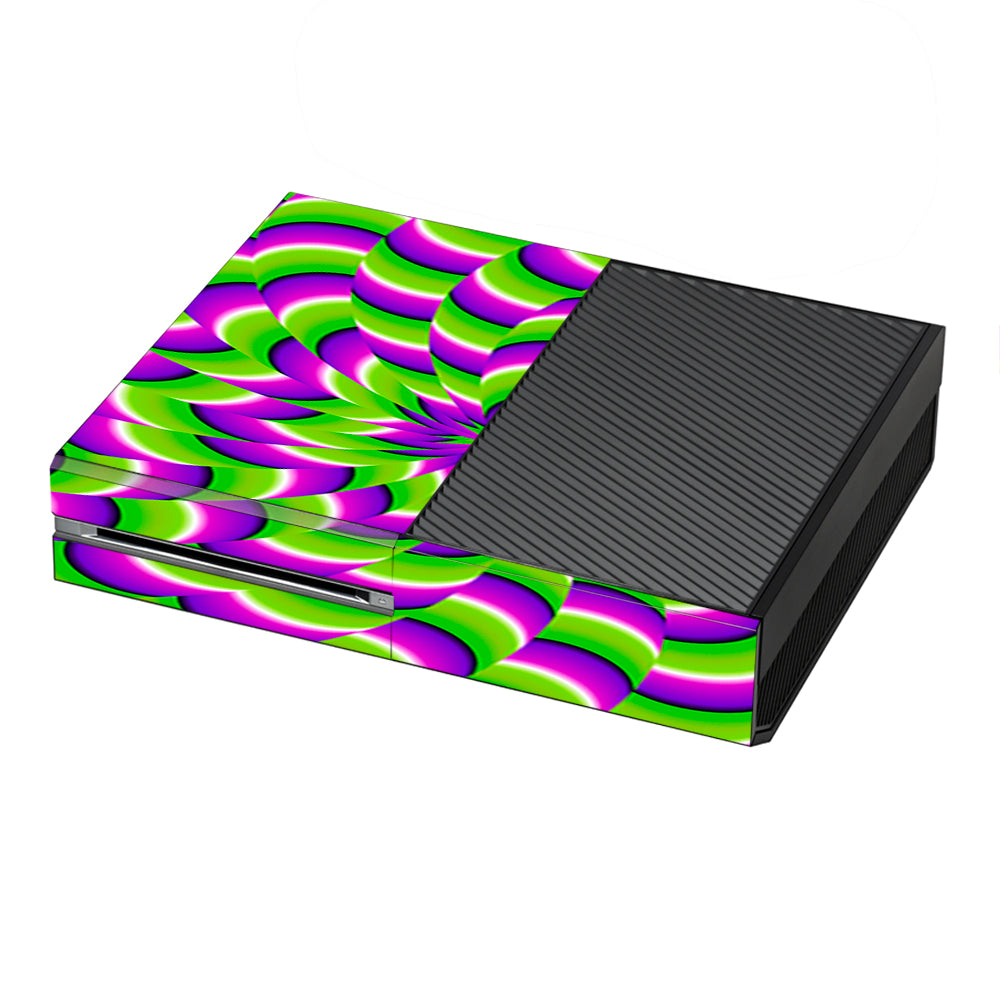  Purple Green Hippy Trippy Psychedelic Motion Swirl Microsoft Xbox One Skin