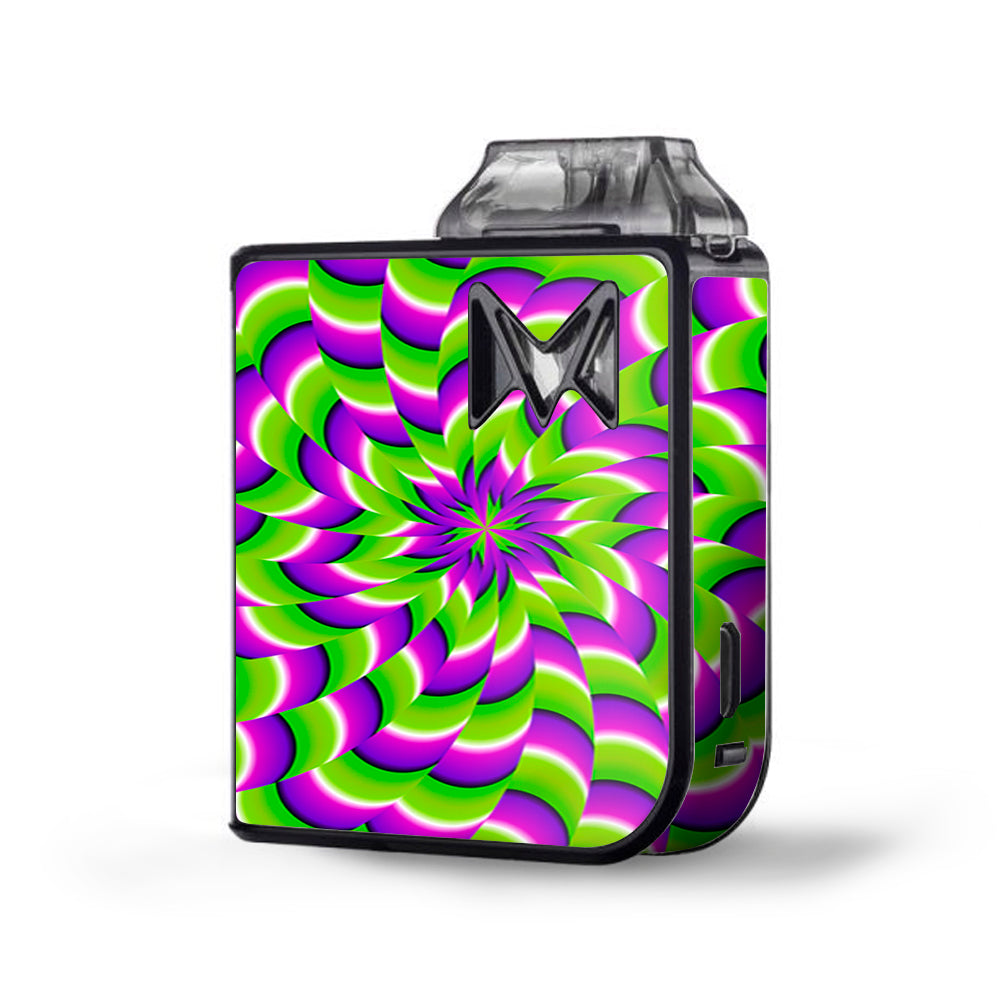  Purple Green Hippy Trippy Psychedelic Motion Swirl Mipod Mi Pod Skin