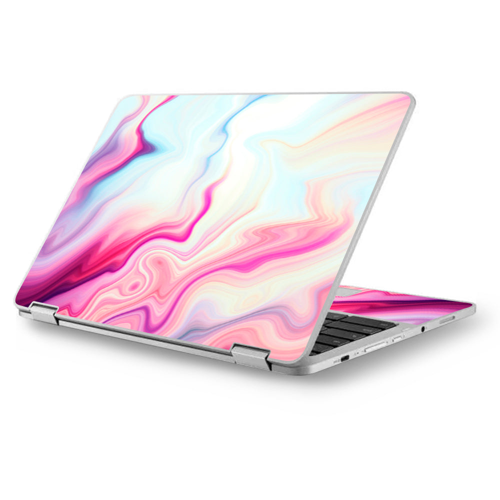  Pink Marble Glass Pastel Asus Chromebook Flip 12.5" Skin