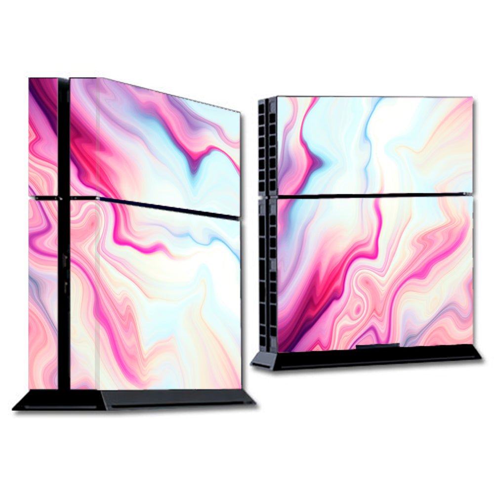  Pink Marble Glass Pastel Sony Playstation PS4 Skin