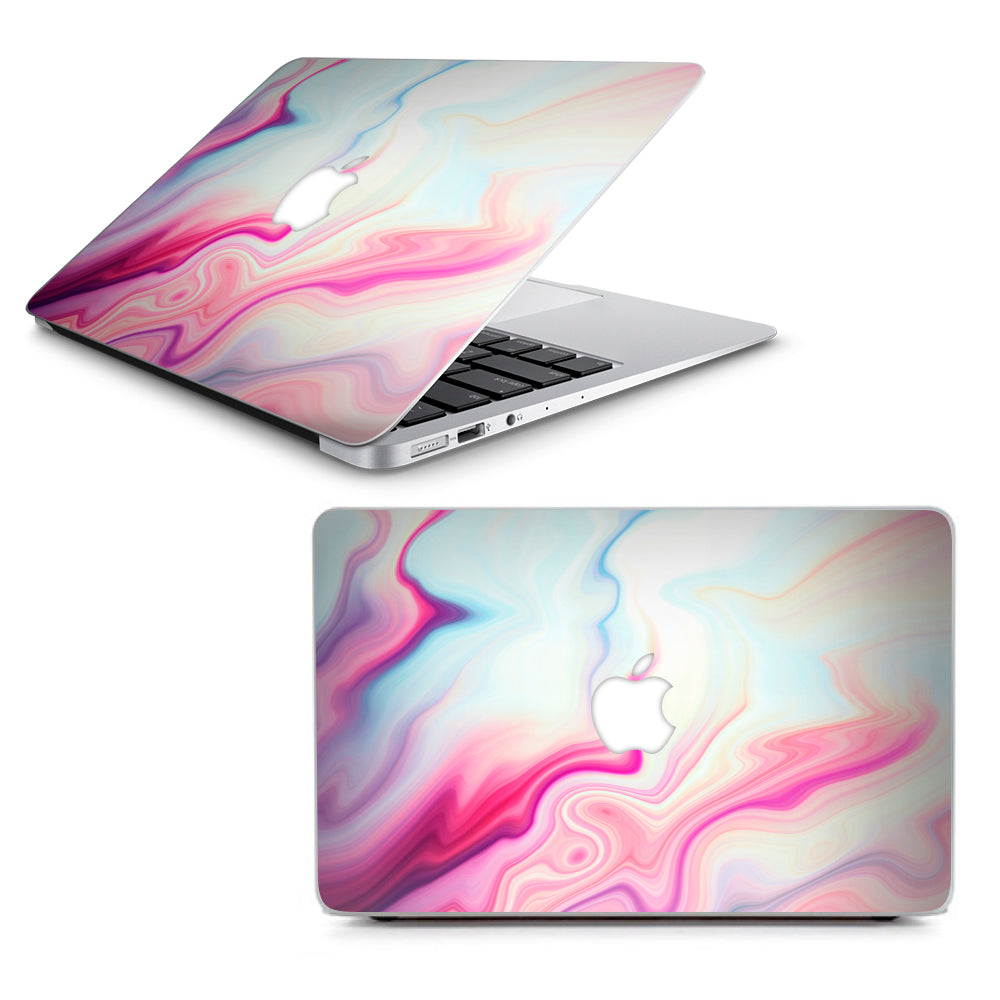  Pink Marble Glass Pastel Macbook Air 11" A1370 A1465 Skin