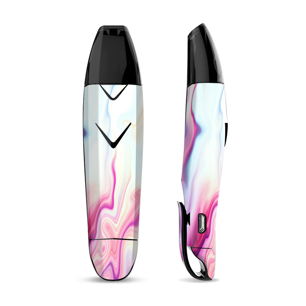 Skin Decal for Suorin Vagon  Vape / Pink Marble Glass pastel