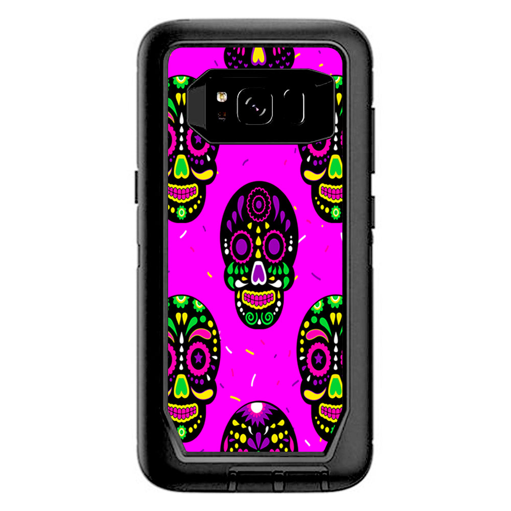  Pink Sugar Skulls Dia De Los Muertos Otterbox Defender Samsung Galaxy S8 Skin