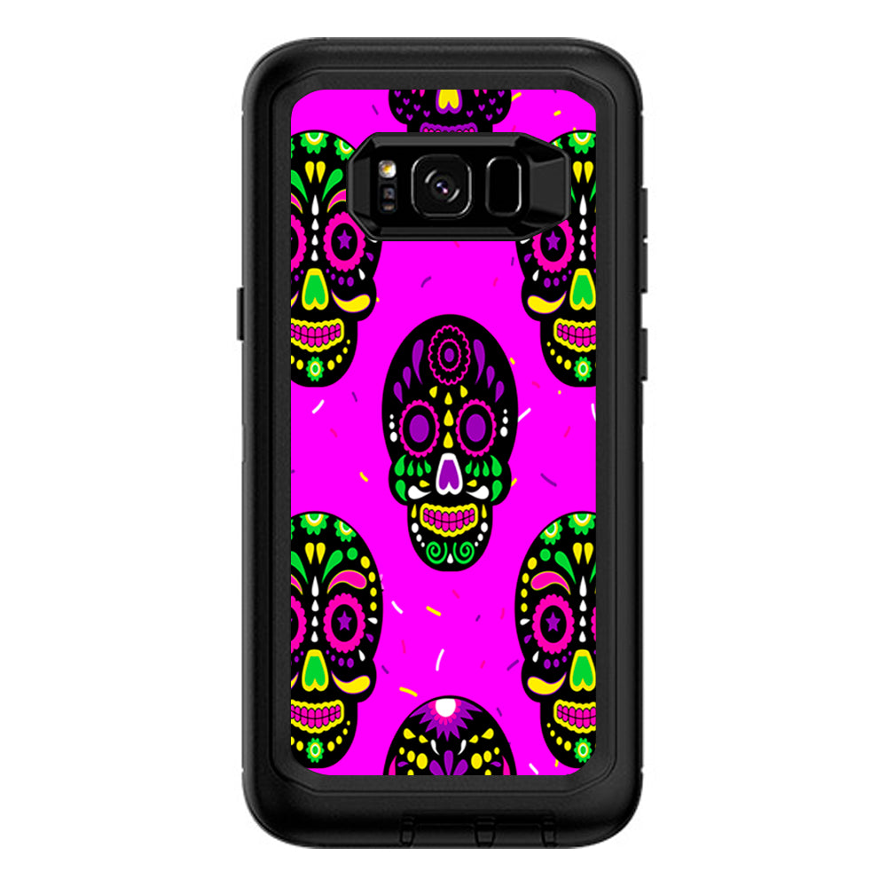  Pink Sugar Skulls Dia De Los Muertos Otterbox Defender Samsung Galaxy S8 Plus Skin