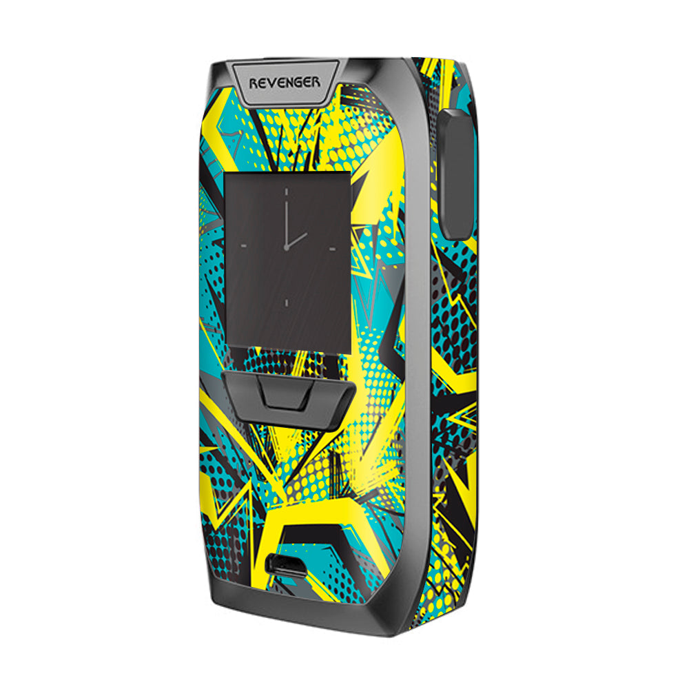  Yellow Blue Pop Art Arrows Vaporesso Revenger Skin