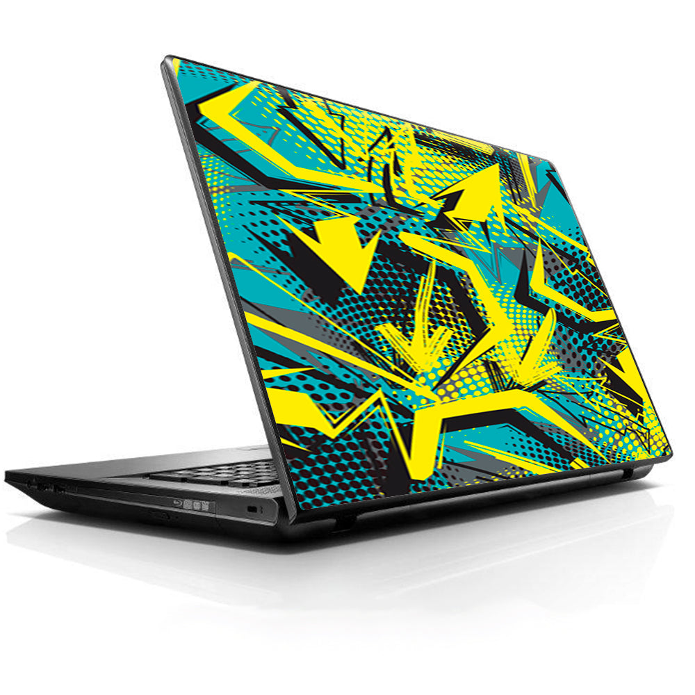  Yellow Blue Pop Art Arrows HP Dell Compaq Mac Asus Acer 13 to 16 inch Skin
