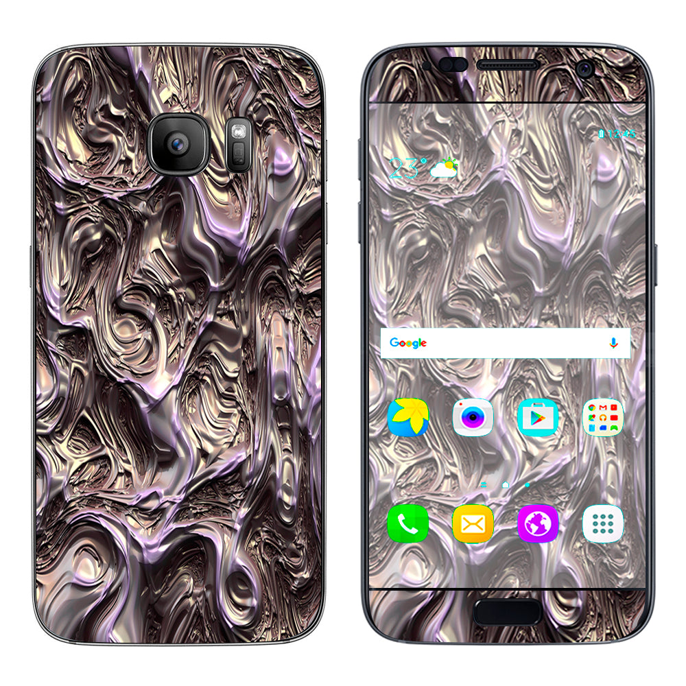  Molten Melted Metal Liquid Formed Terminator Samsung Galaxy S7 Skin