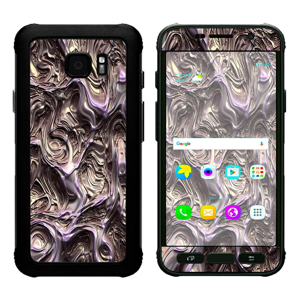  Molten Melted Metal Liquid Formed Terminator Samsung Galaxy S7 Active Skin