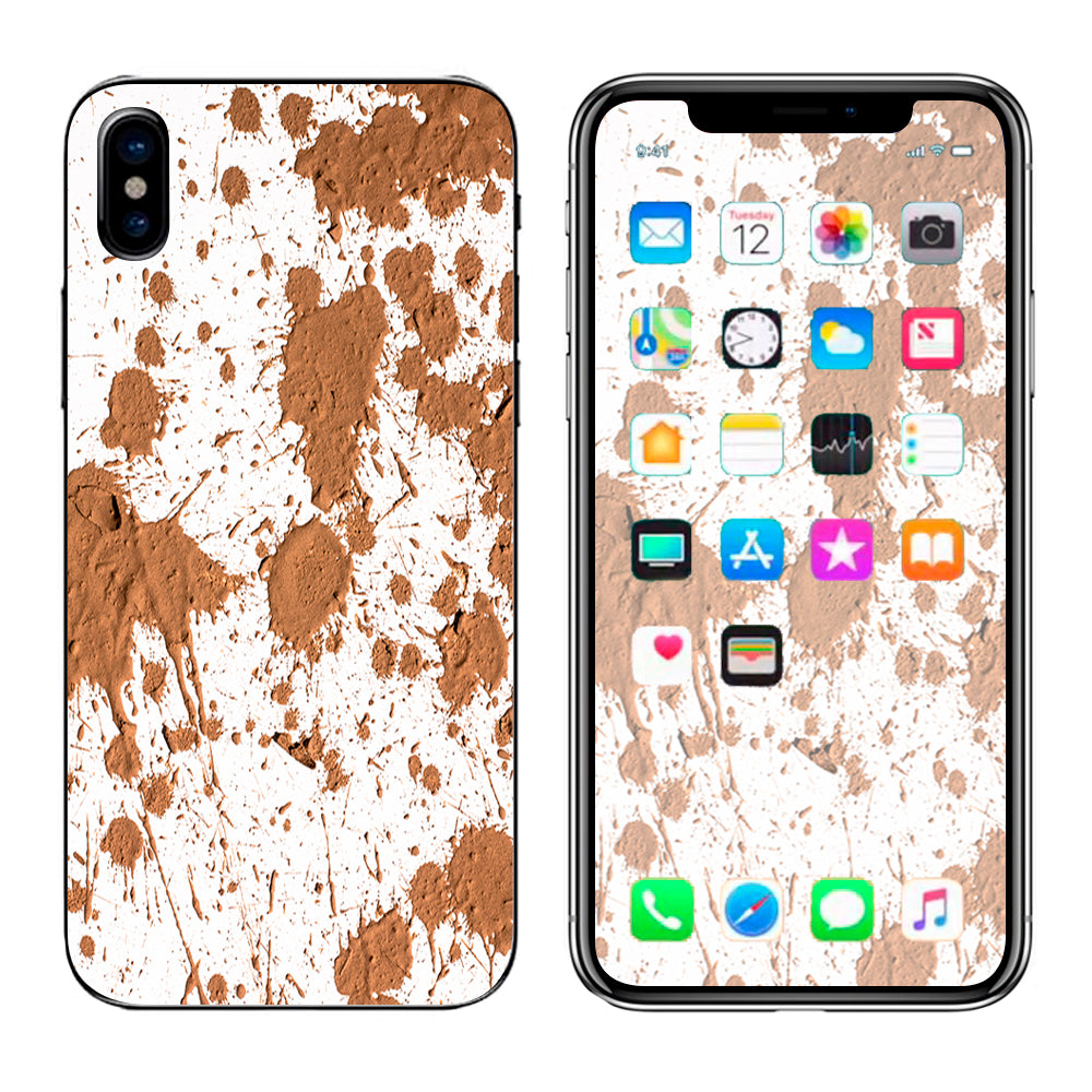  Mud Splatter Dirty Dirt Apple iPhone X Skin