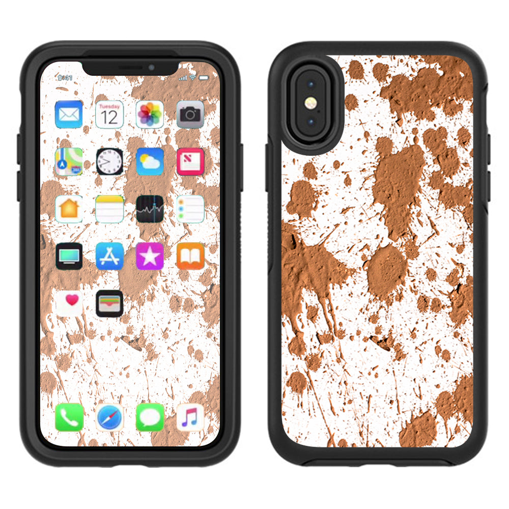  Mud Splatter Dirty Dirt Otterbox Defender Apple iPhone X Skin