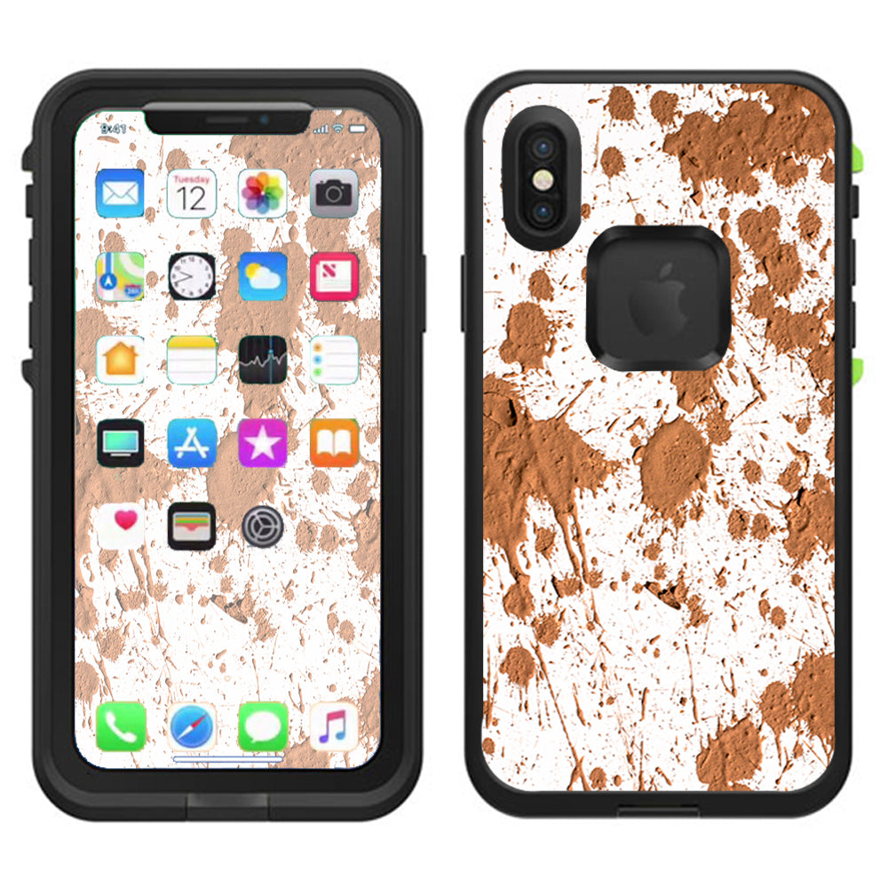  Mud Splatter Dirty Dirt Lifeproof Fre Case iPhone X Skin
