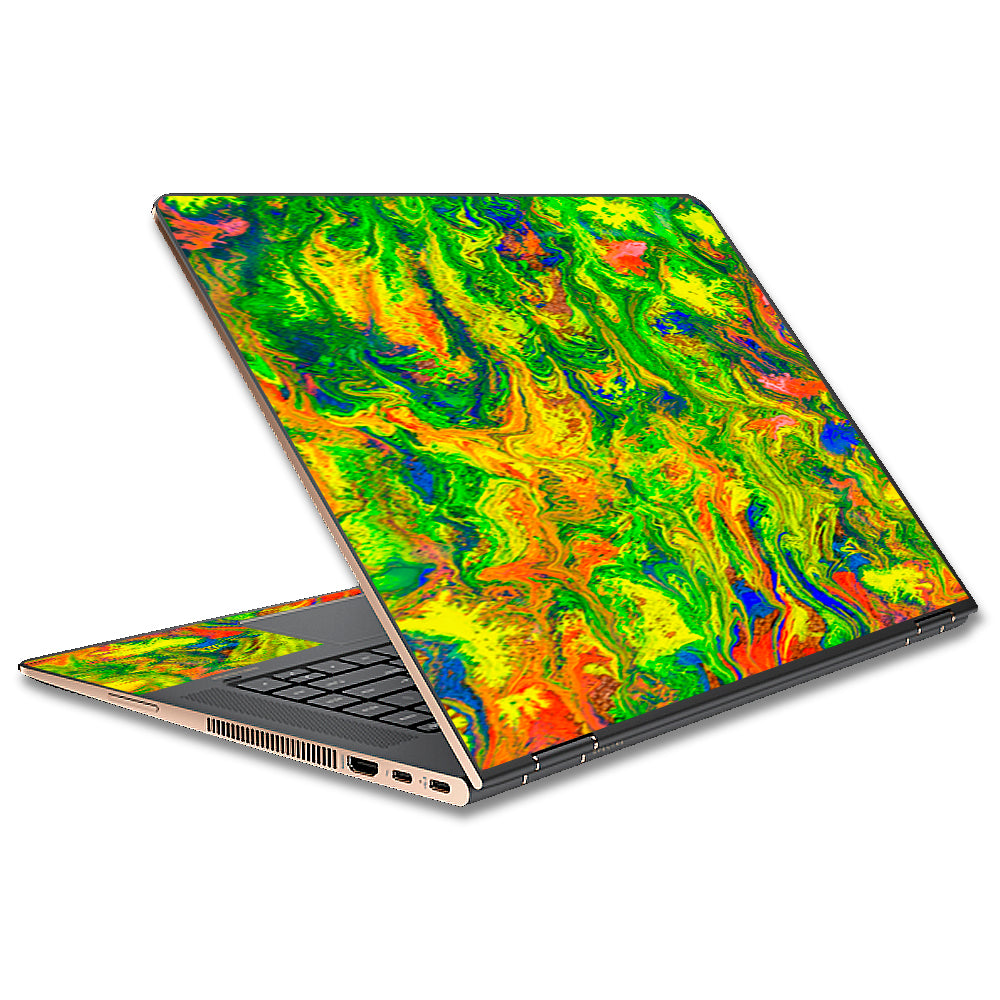  Green Trippy Color Mix Psychedelic HP Spectre x360 13t Skin