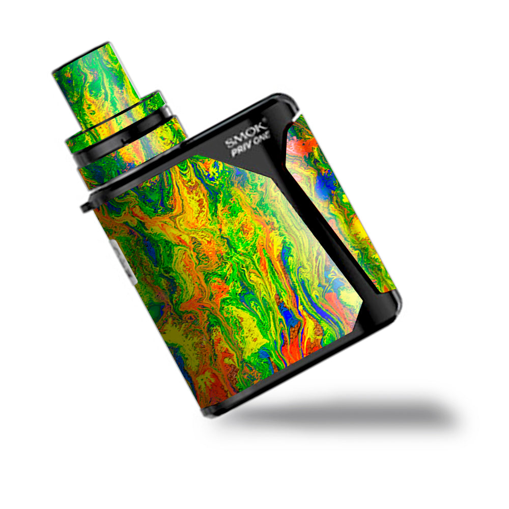  Green Trippy Color Mix Psychedelic Smok Priv One Skin