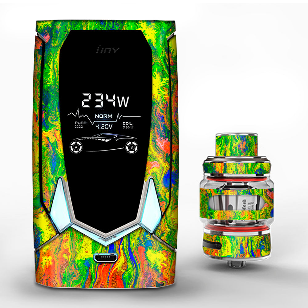  Green Trippy Color Mix Psychedelic iJoy Avenger 270 Skin