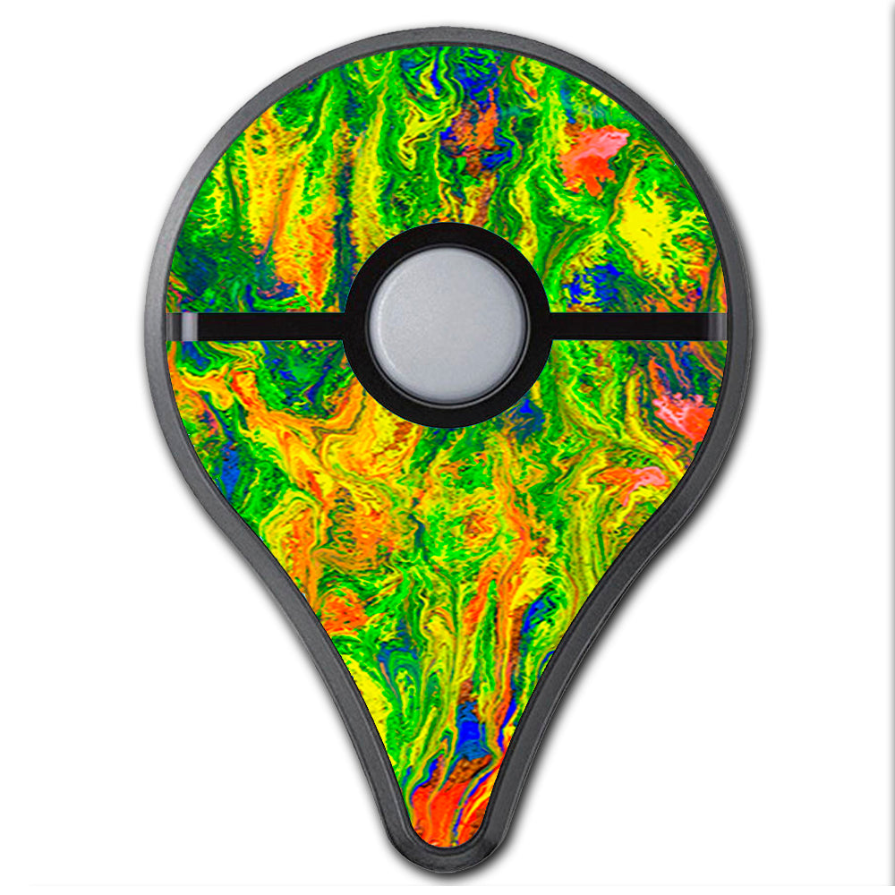  Green Trippy Color Mix Psychedelic Pokemon Go Plus Skin