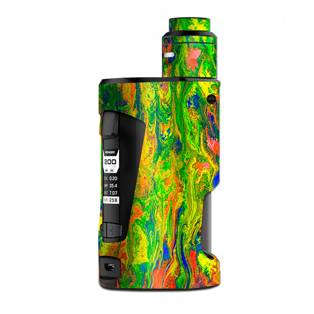  Green Trippy Color Mix Psychedelic G Box Squonk Geek Vape Skin