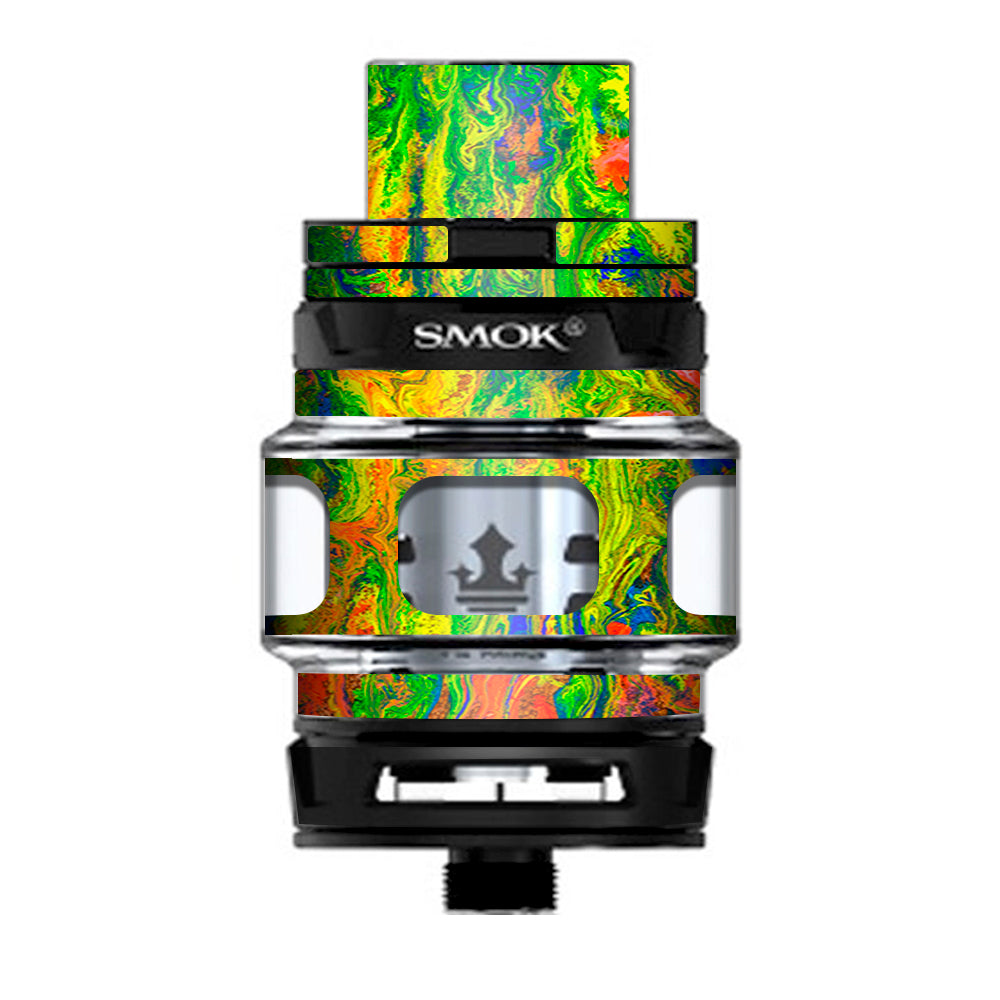  Green Trippy Color Mix Psychedelic Prince TFV12 Tank Smok Skin