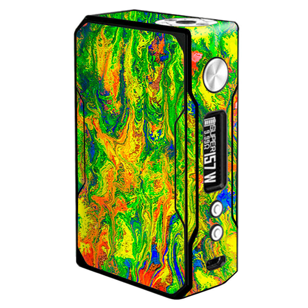  Green Trippy Color Mix Psychedelic Voopoo Drag 157w Skin